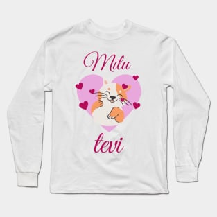 Cat I love you Valentine's Day Gift - Latvian Long Sleeve T-Shirt